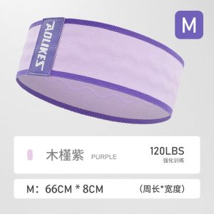 ខ្សែហាត់ត្រគៀក ស្វាយ 1ខ្សែ | Aolikes New Sports Fitness Training Pull Band Hip Circle Elastic Non-Slip Strap Yoga Pull Circle